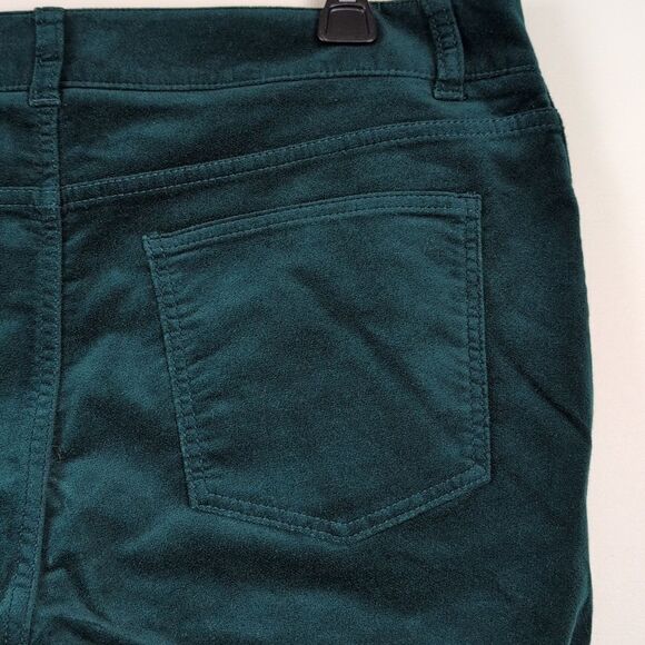 Talbot's Straight Leg Velveteen Pants in Green Size 12 - Picture 11 of 13